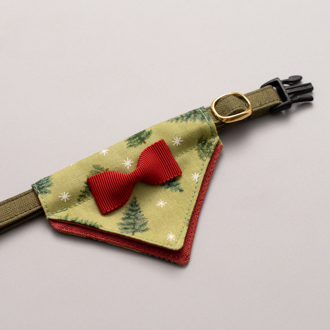 バンダナ付き猫首輪　クリスマスパーティー　ノエルツリー