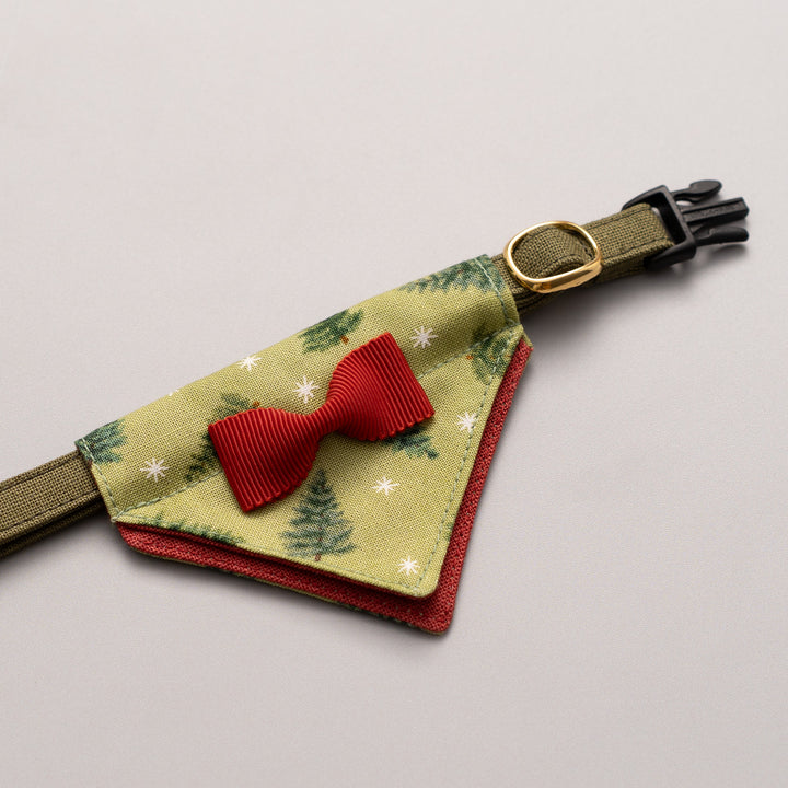 バンダナ付き猫首輪　クリスマスパーティー　ノエルツリー