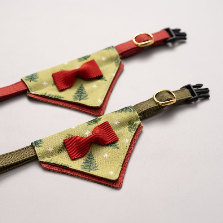 バンダナ付き猫首輪　クリスマスパーティー　ノエルツリー