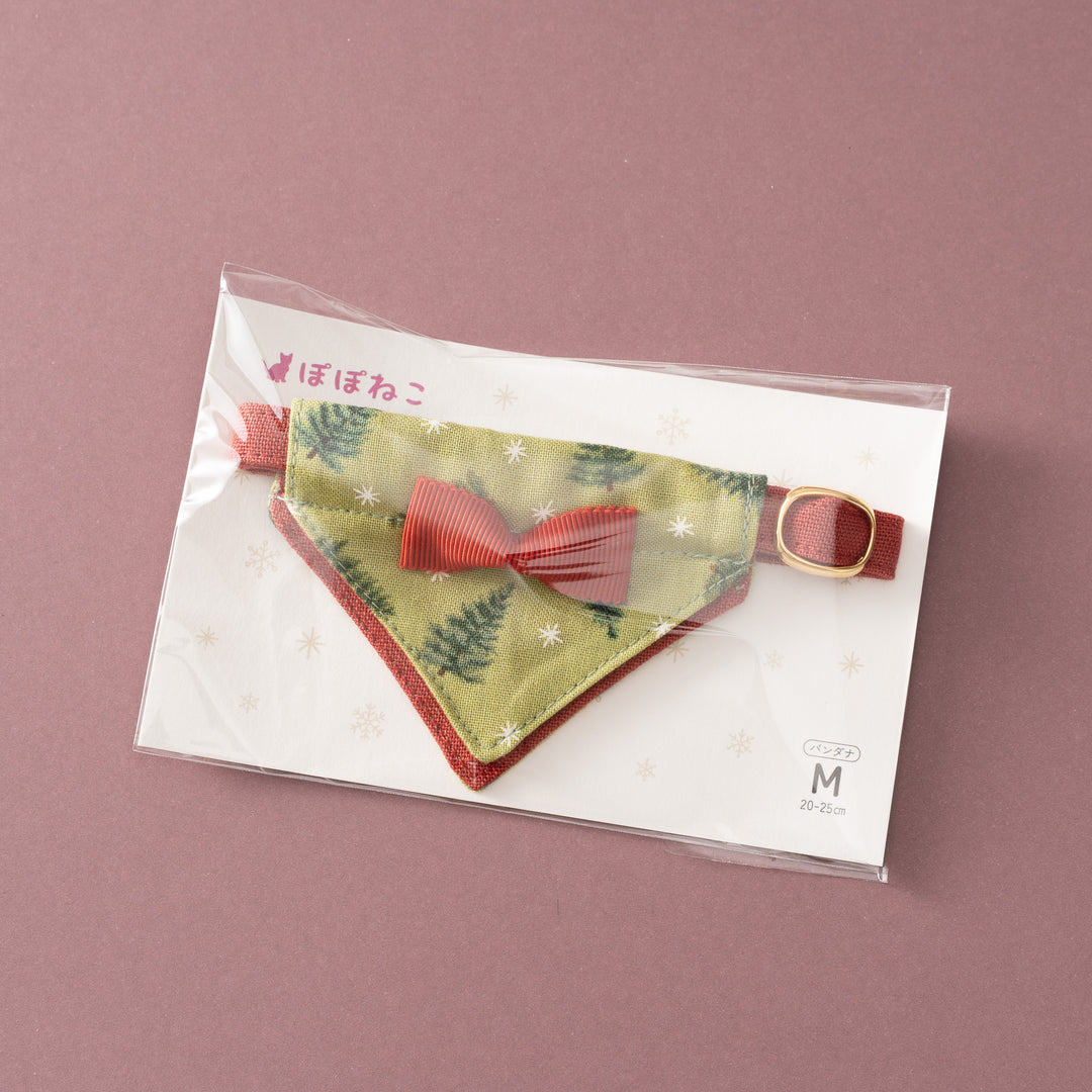 バンダナ付き猫首輪　クリスマスパーティー　ノエルツリー