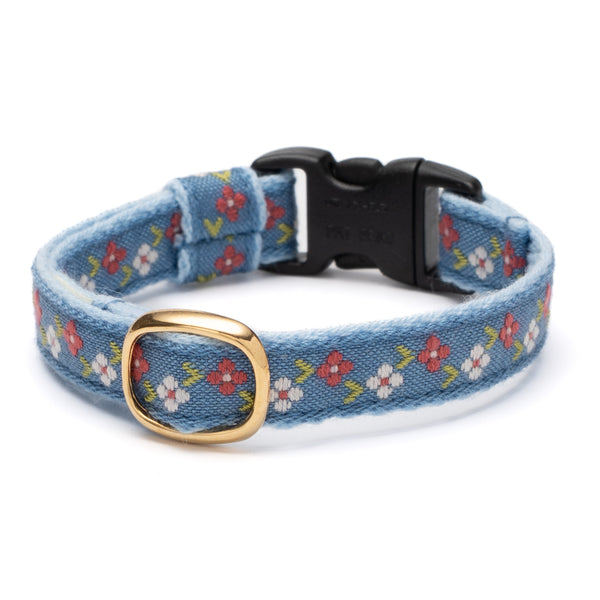Tyrol Cat Collar Fleuron Dusty Blue