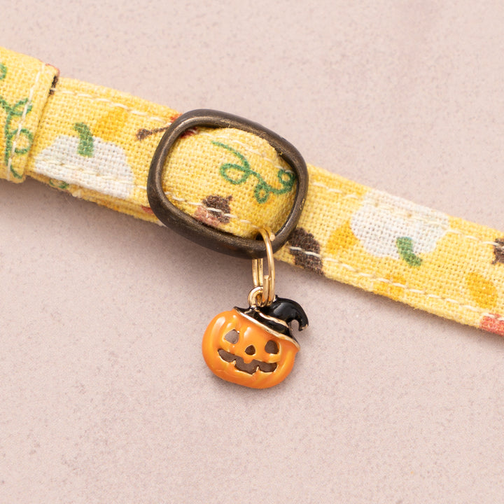 グラフィック猫首輪　ボタニカル・ハロウィン　パンプキン・クリーム【限定モデル】
