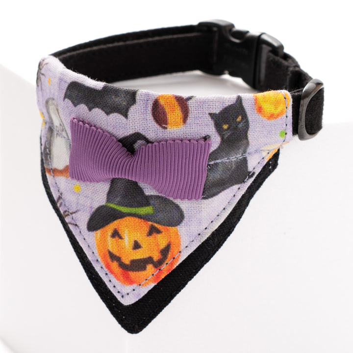 Cat Collar with Bandana - Halloween Party Spider/Black