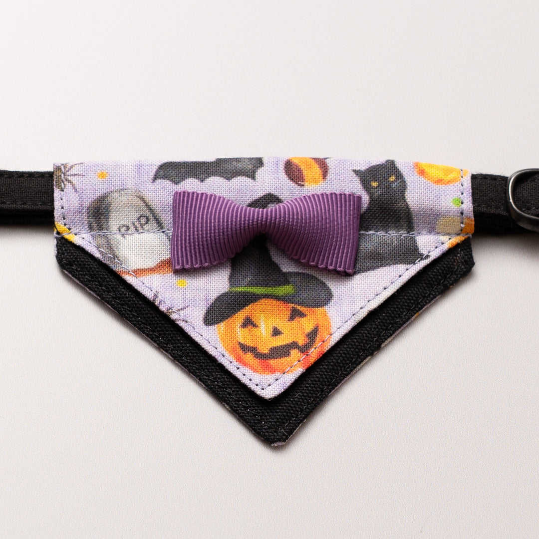 Cat Collar with Bandana - Halloween Party Spider/Black