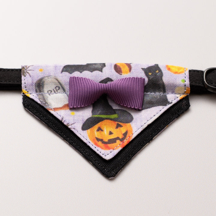 Cat Collar with Bandana - Halloween Party Spider/Black