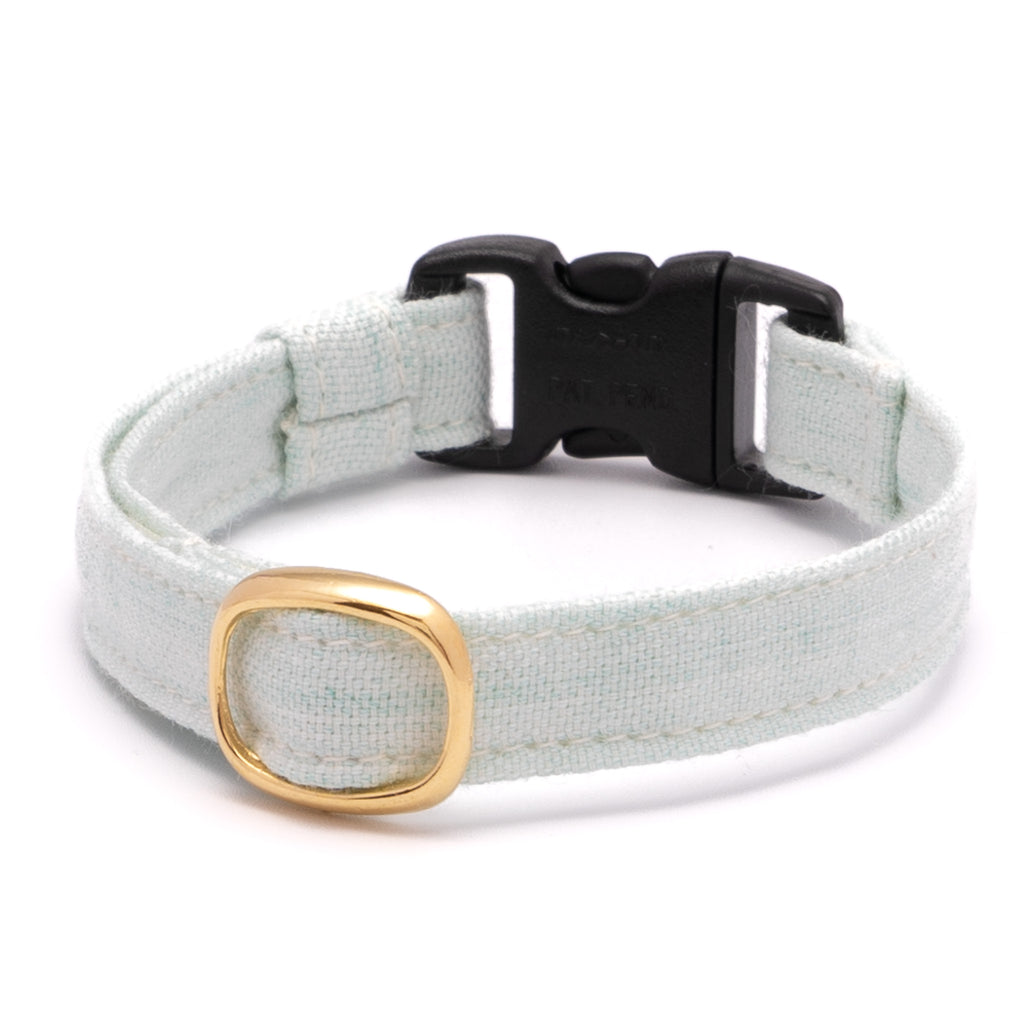 猫首輪 オールコットン ミントグリーン｜ぽぽねこ公式オンラインショップ