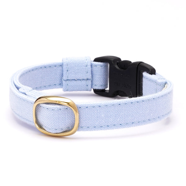 Cat Collar MUJI Cotton Plain Light Blue