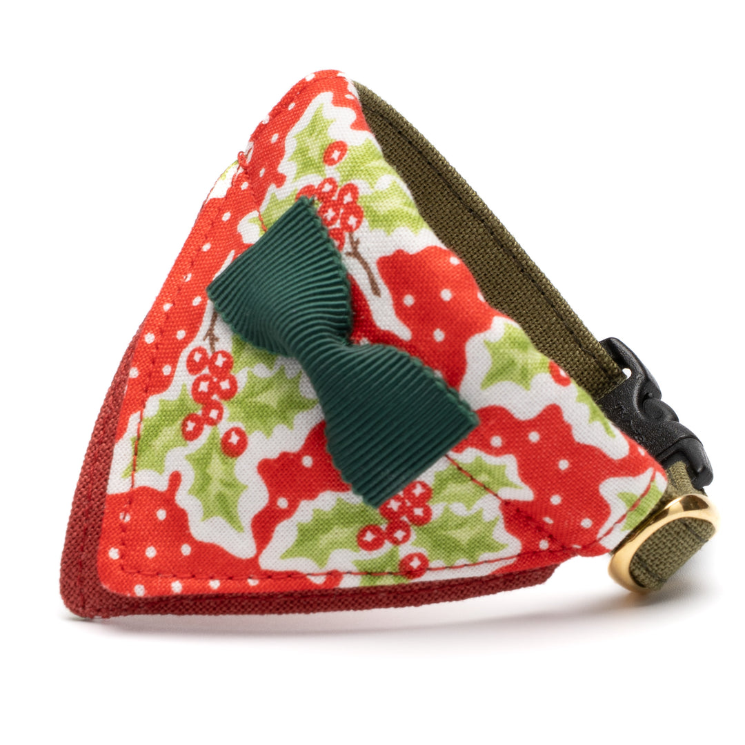 バンダナ付き猫首輪　クリスマスパーティー　ホーリーベリー