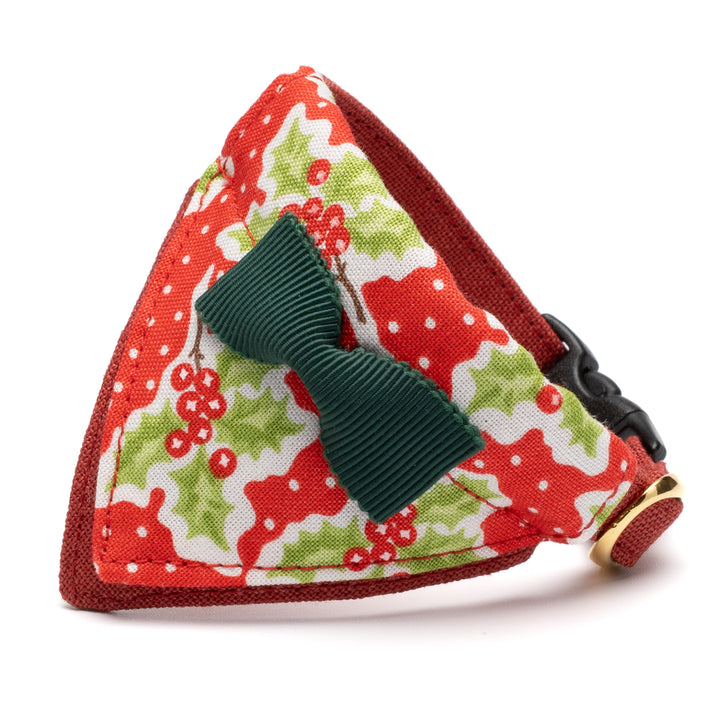 バンダナ付き猫首輪　クリスマスパーティー　ホーリーベリー