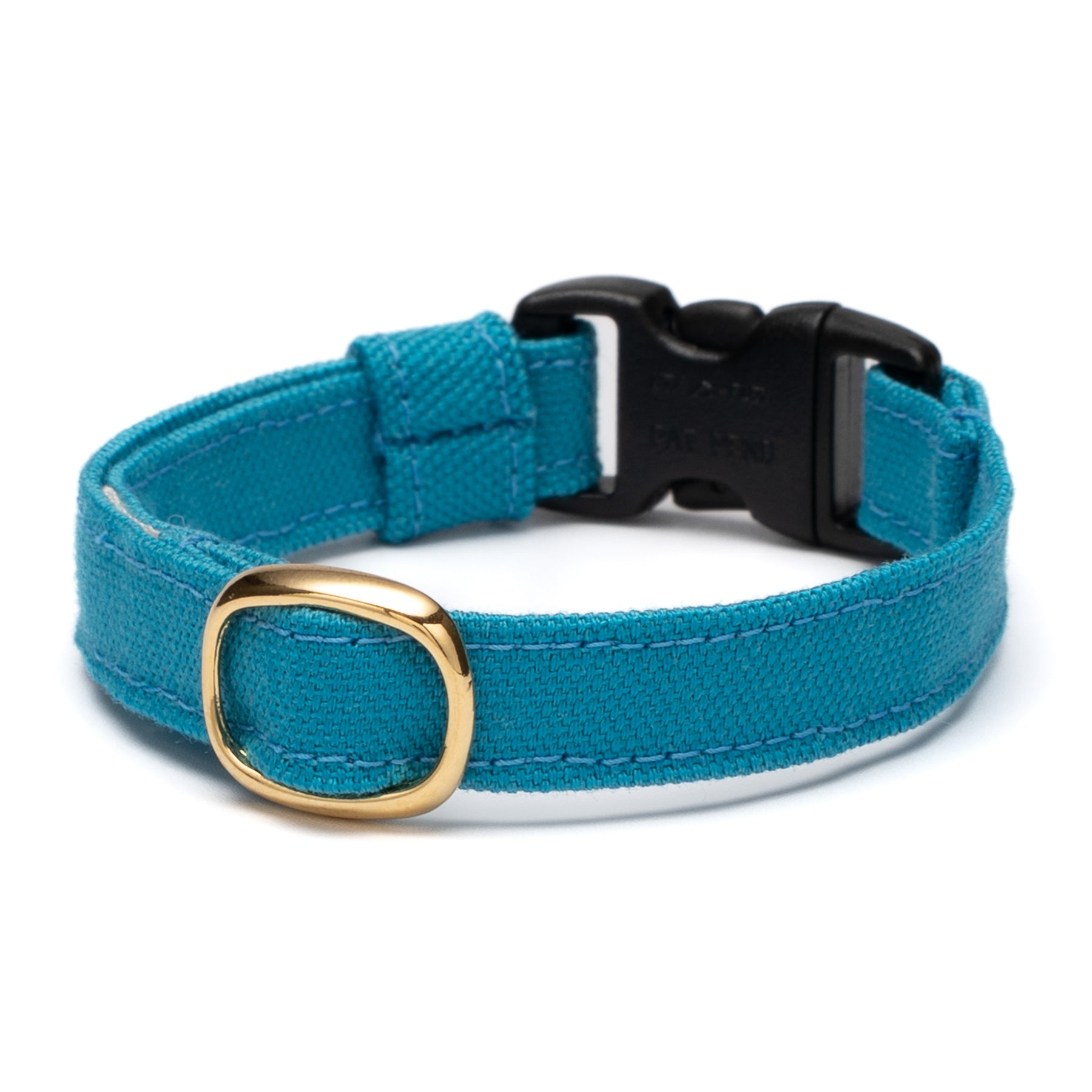 猫首輪 コットンオックス ピーコックブルー｜ぽぽねこ公式オンライン