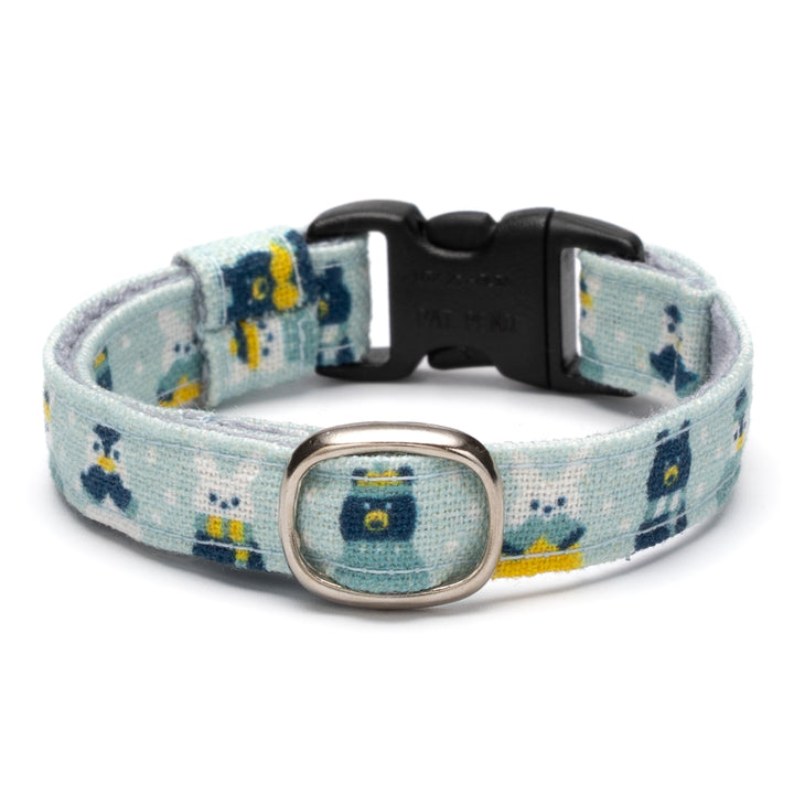 グラフィック猫首輪　もこもこ冬じたく　ブルー【限定モデル】
