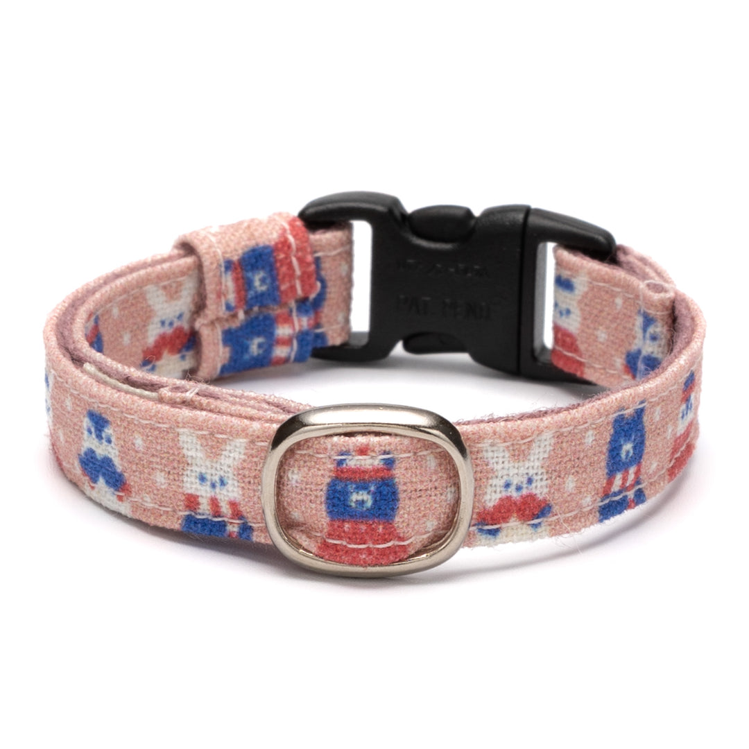 グラフィック猫首輪　もこもこ冬じたく　ピンク【限定モデル】