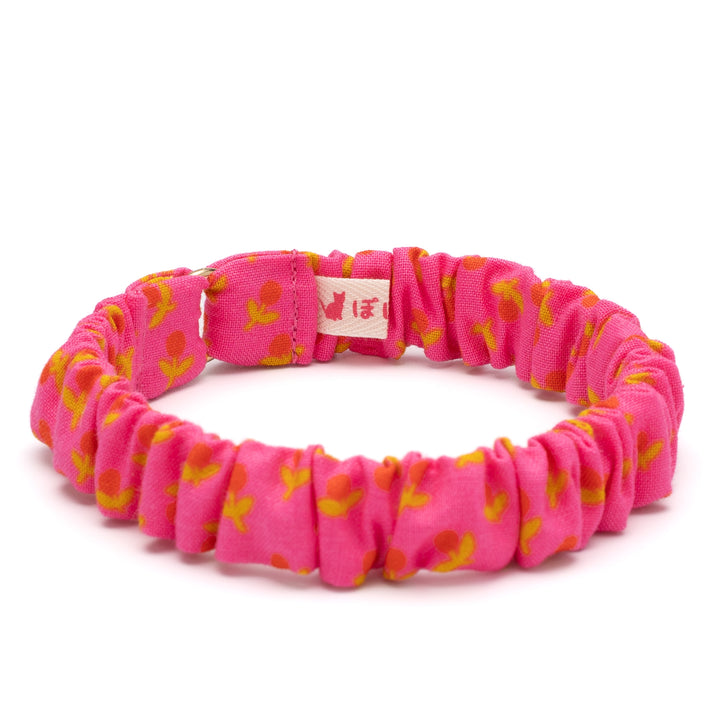 シュシュ猫首輪　moda ルビースター　ピンク