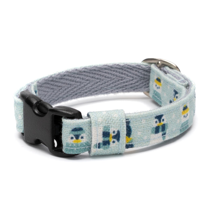 グラフィック猫首輪　もこもこ冬じたく　ブルー【限定モデル】