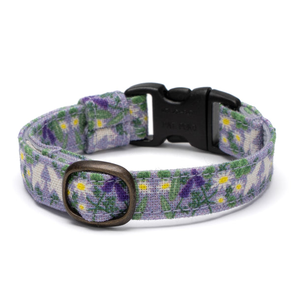グラフィック猫首輪　北欧のハーブガーデン　ライラックバード【限定モデル】