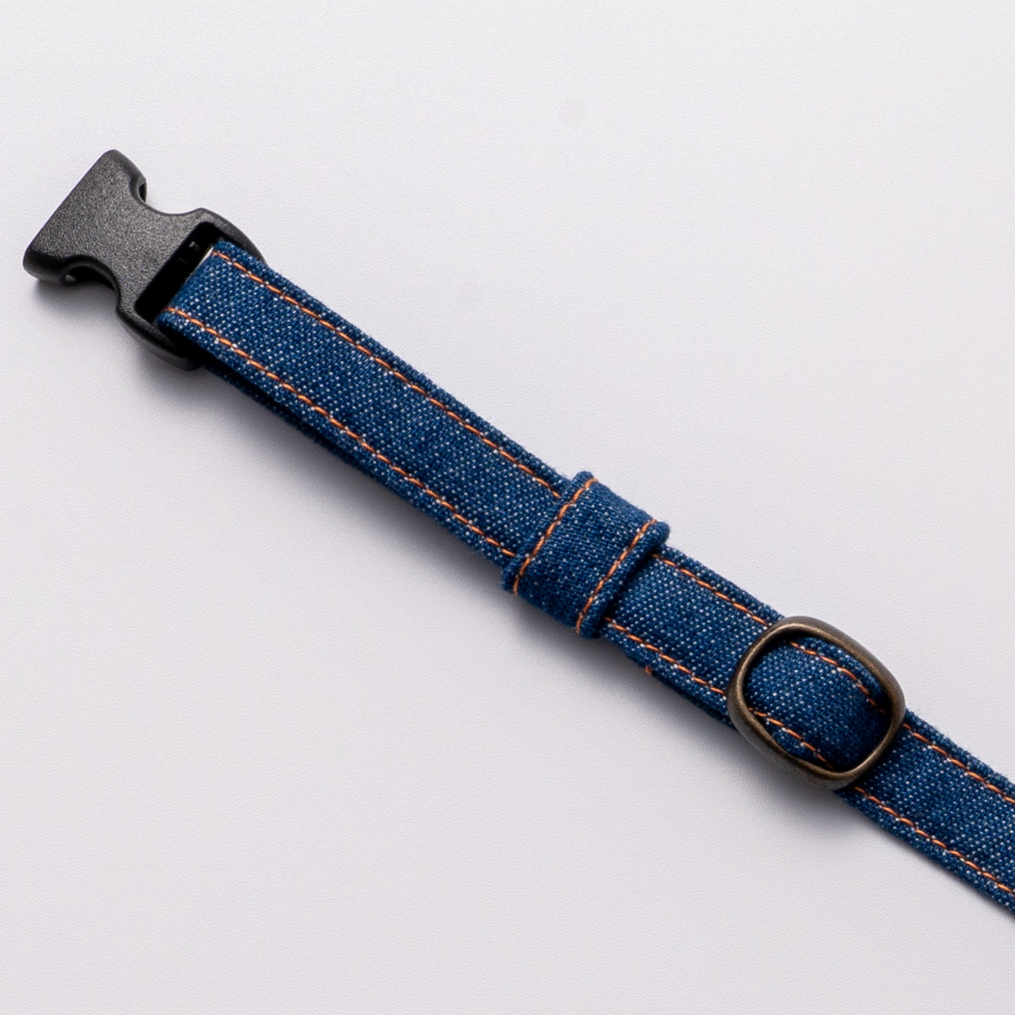 猫首輪 岡山児島デニム ブルー｜ぽぽねこ公式オンラインショップ