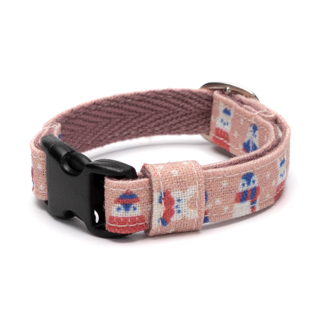 グラフィック猫首輪　もこもこ冬じたく　ピンク【限定モデル】