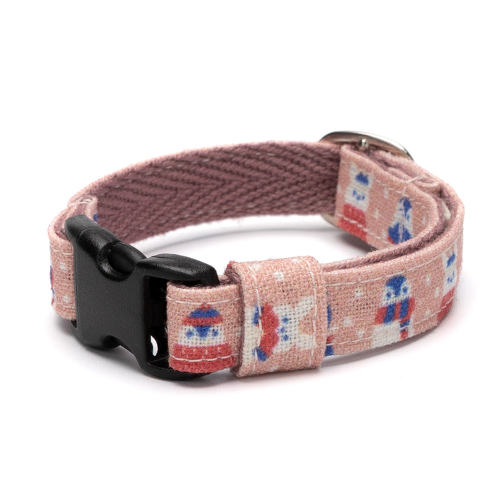 グラフィック猫首輪　もこもこ冬じたく　ピンク【限定モデル】