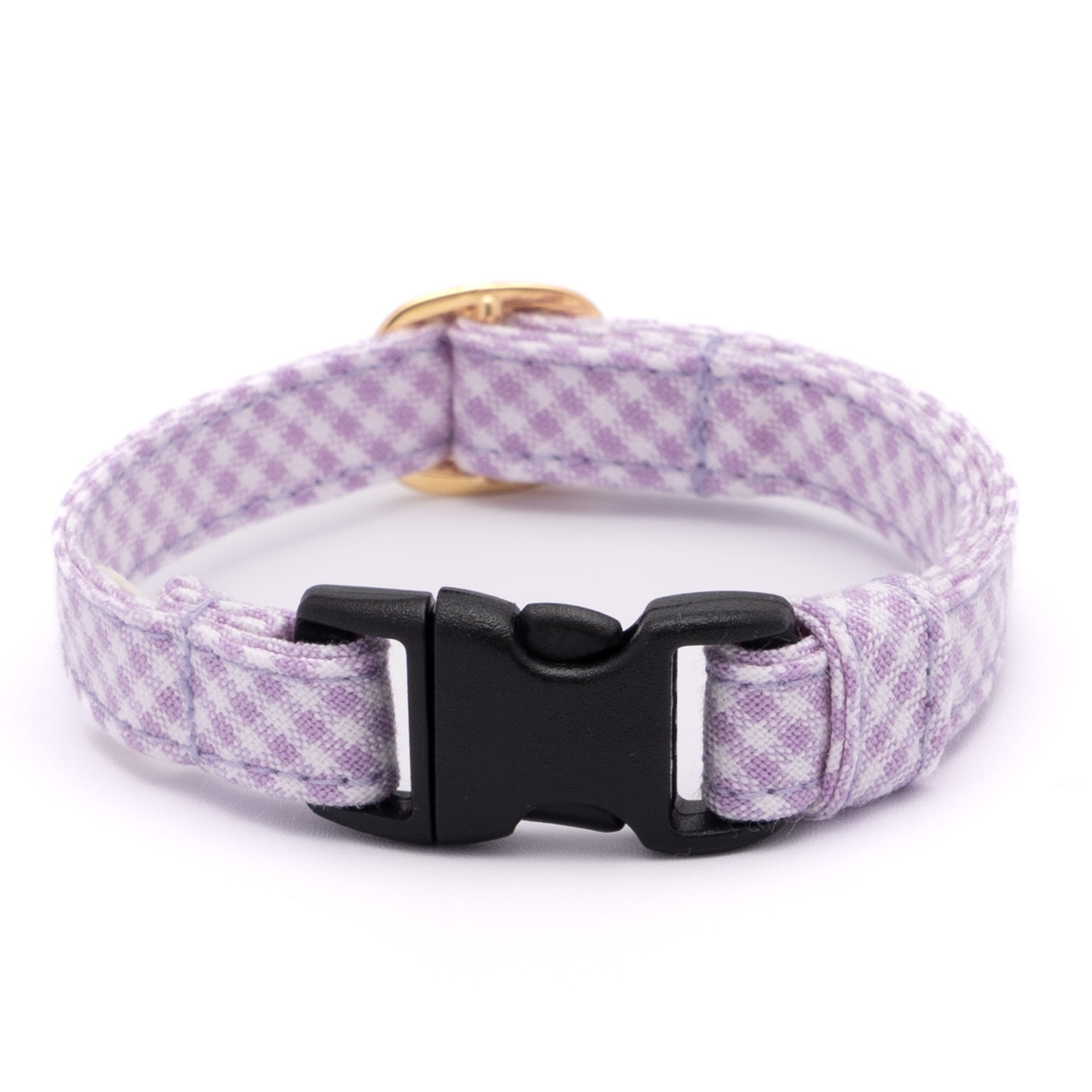 猫首輪 ギンガムチェック ペールラベンダー｜ぽぽねこ公式オンライン