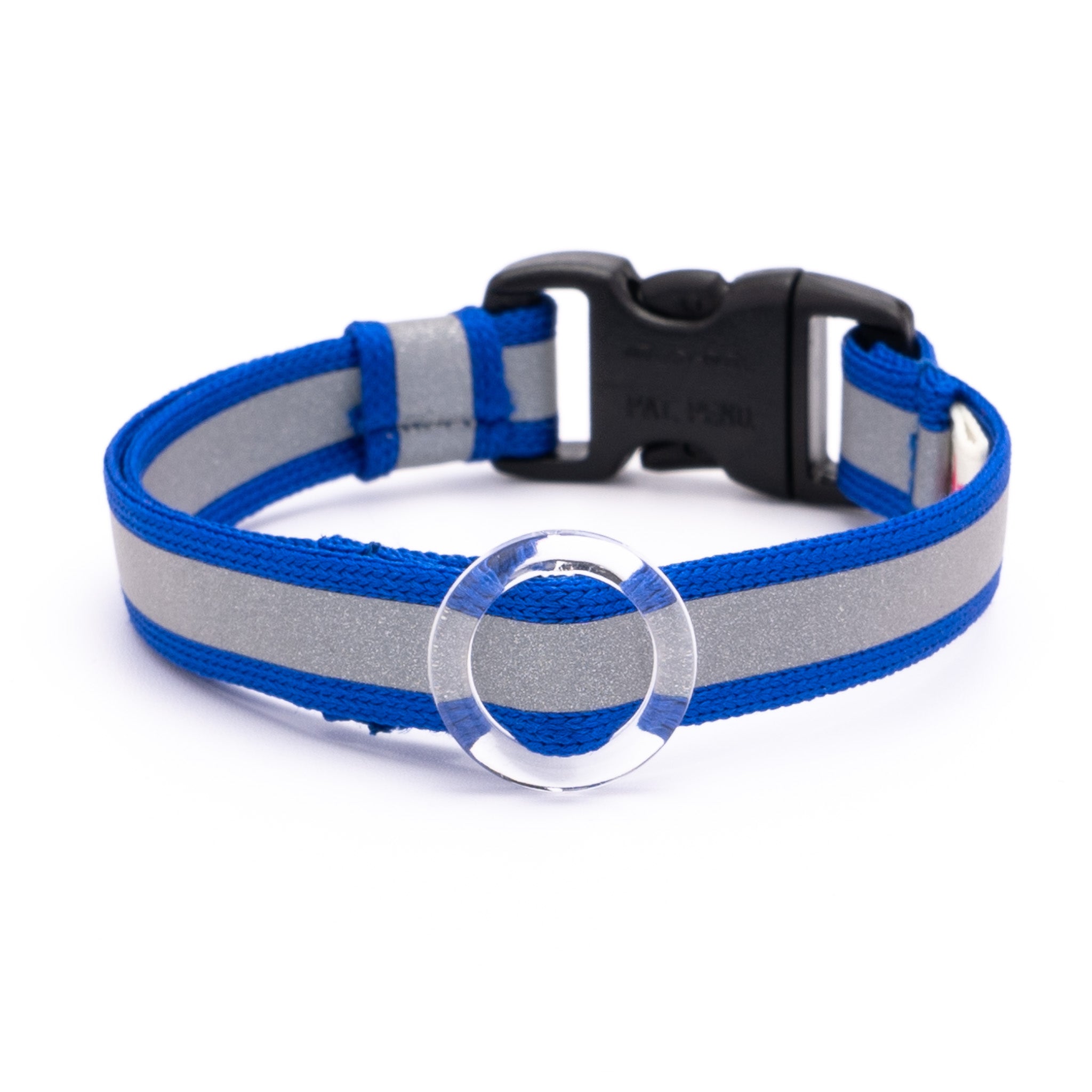 猫首輪 光に反射するリフレクター ブルー｜ぽぽねこ公式オンラインショップ