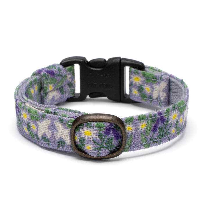 グラフィック猫首輪　北欧のハーブガーデン　ライラックバード【限定モデル】