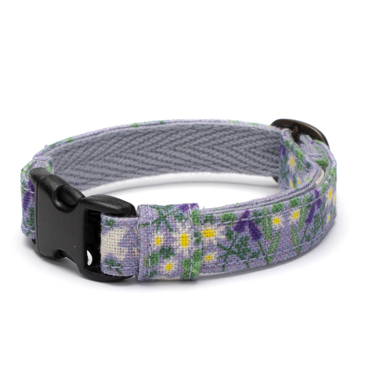 グラフィック猫首輪　北欧のハーブガーデン　ライラックバード【限定モデル】