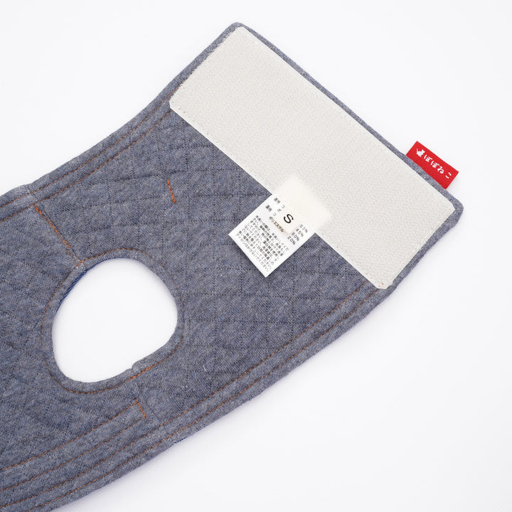 【訳あり10%off】猫に優しいベスト型ハーネス・リード付き　デニム　ヒッコリー【限定モデル】