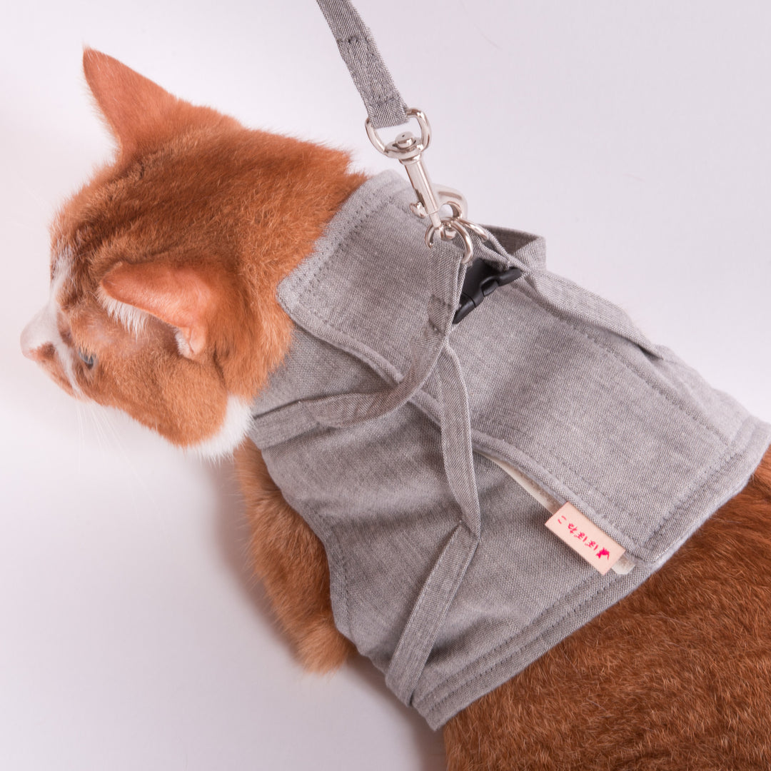 【訳あり】猫に優しいベスト型ハーネス・リード付き