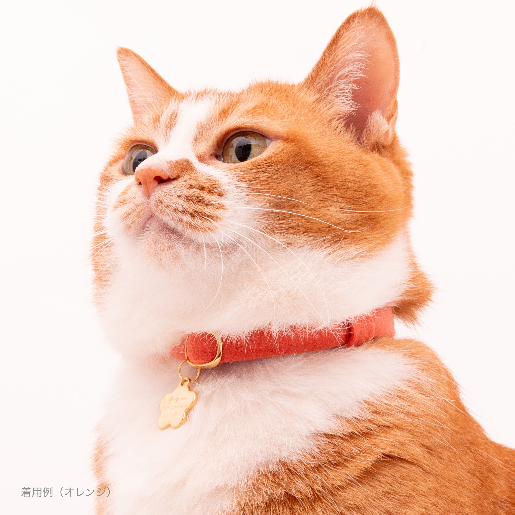 あいら、夏浴衣風(オレンジ)わんちゃん猫ちゃん用首輪 あいら様専用、夏浴衣風(オレンジ)わんちゃん猫ちゃん用首輪