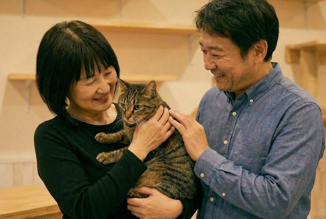 保護猫の正式譲受が決まった里親さん夫婦