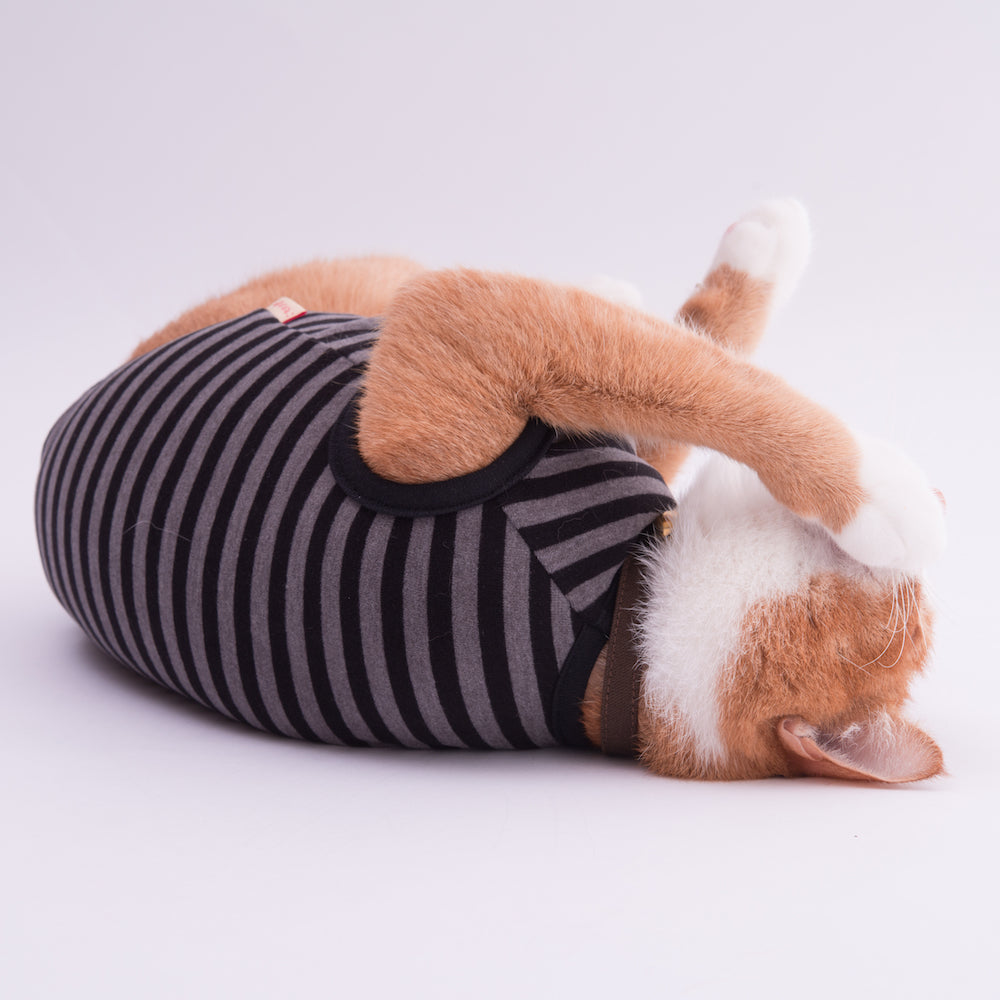超薄手　伸縮性あり　モノトーンノースリーブ　ブラック　犬服　猫服