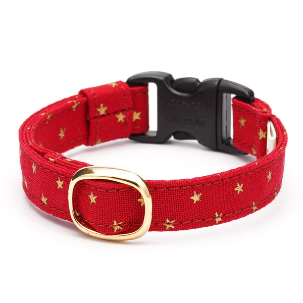 猫首輪　クリスマス　スター　レッド