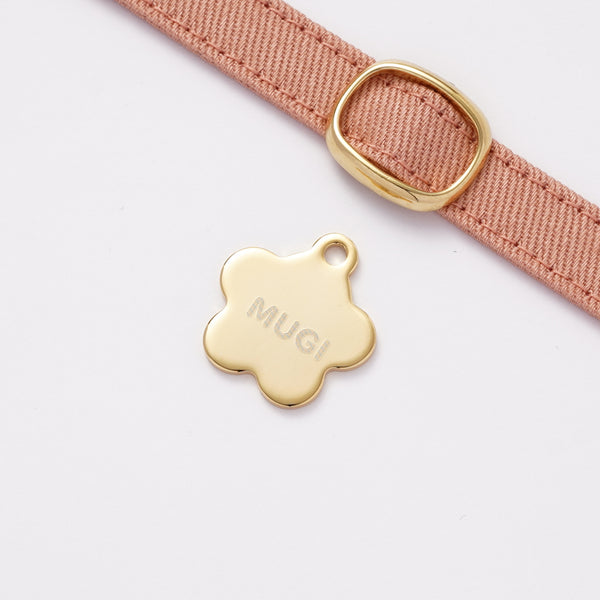 ［両面］迷子札オールメタル・完全防水　フラワー