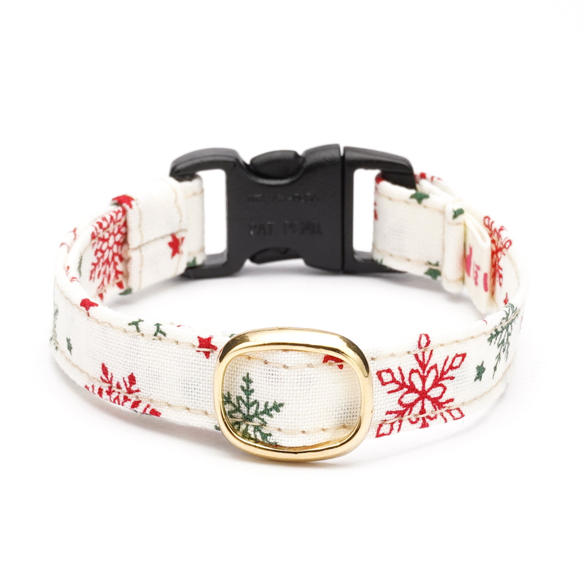 猫首輪 クリスマス スノークリスタル オフホワイト｜ぽぽねこ公式