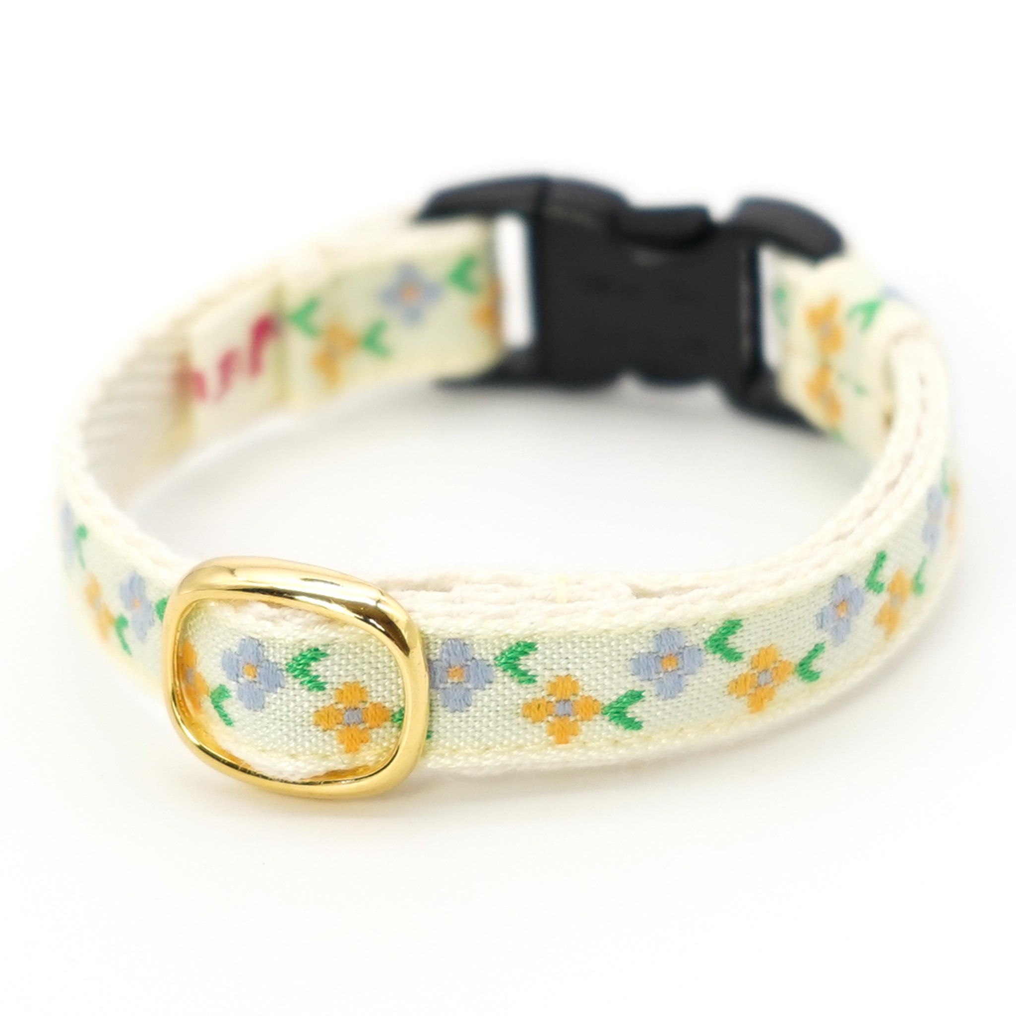 チロル猫首輪 フルーロン ライトイエロー｜ぽぽねこ公式オンラインショップ