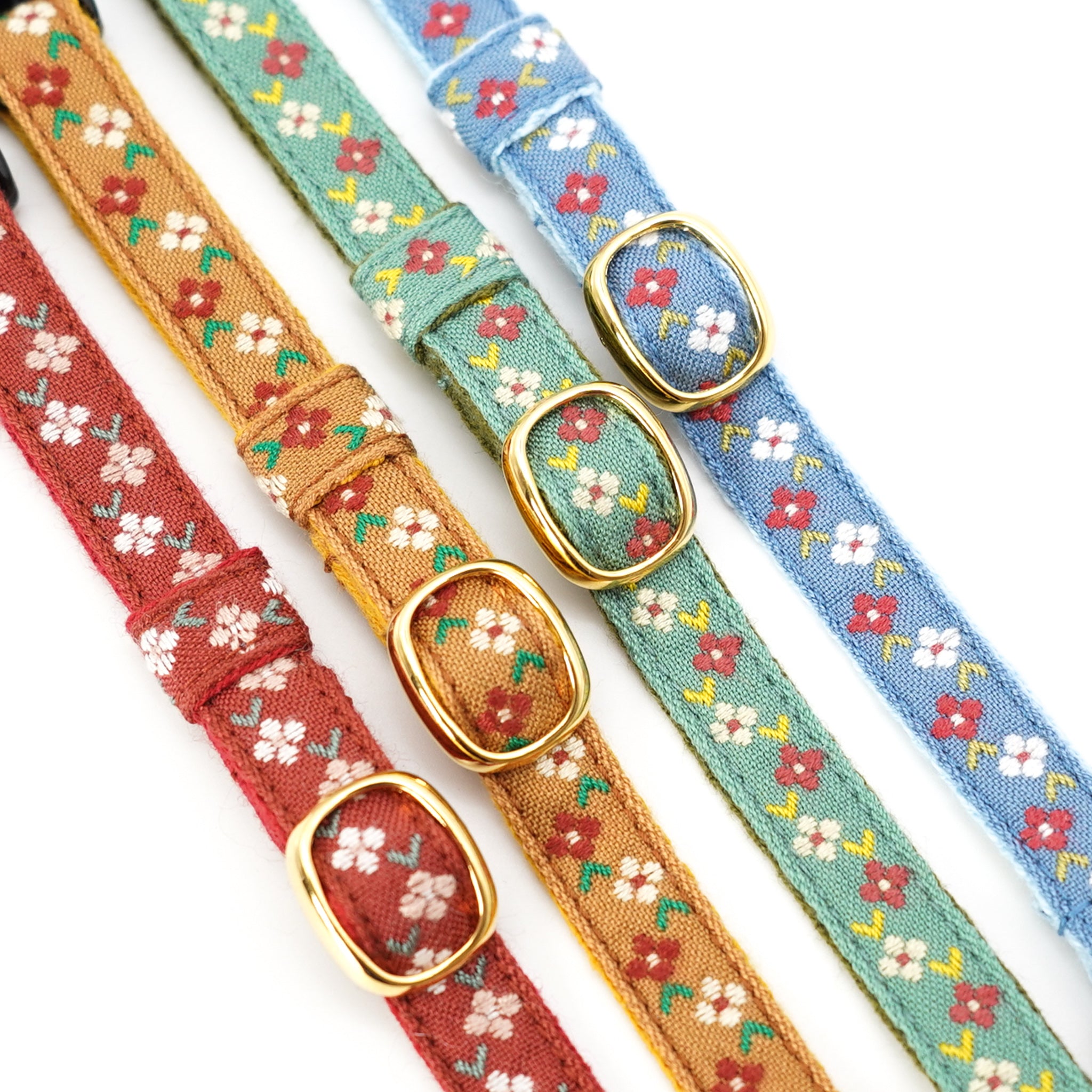 チロル猫首輪 フルーロン ライトイエロー｜ぽぽねこ公式オンラインショップ