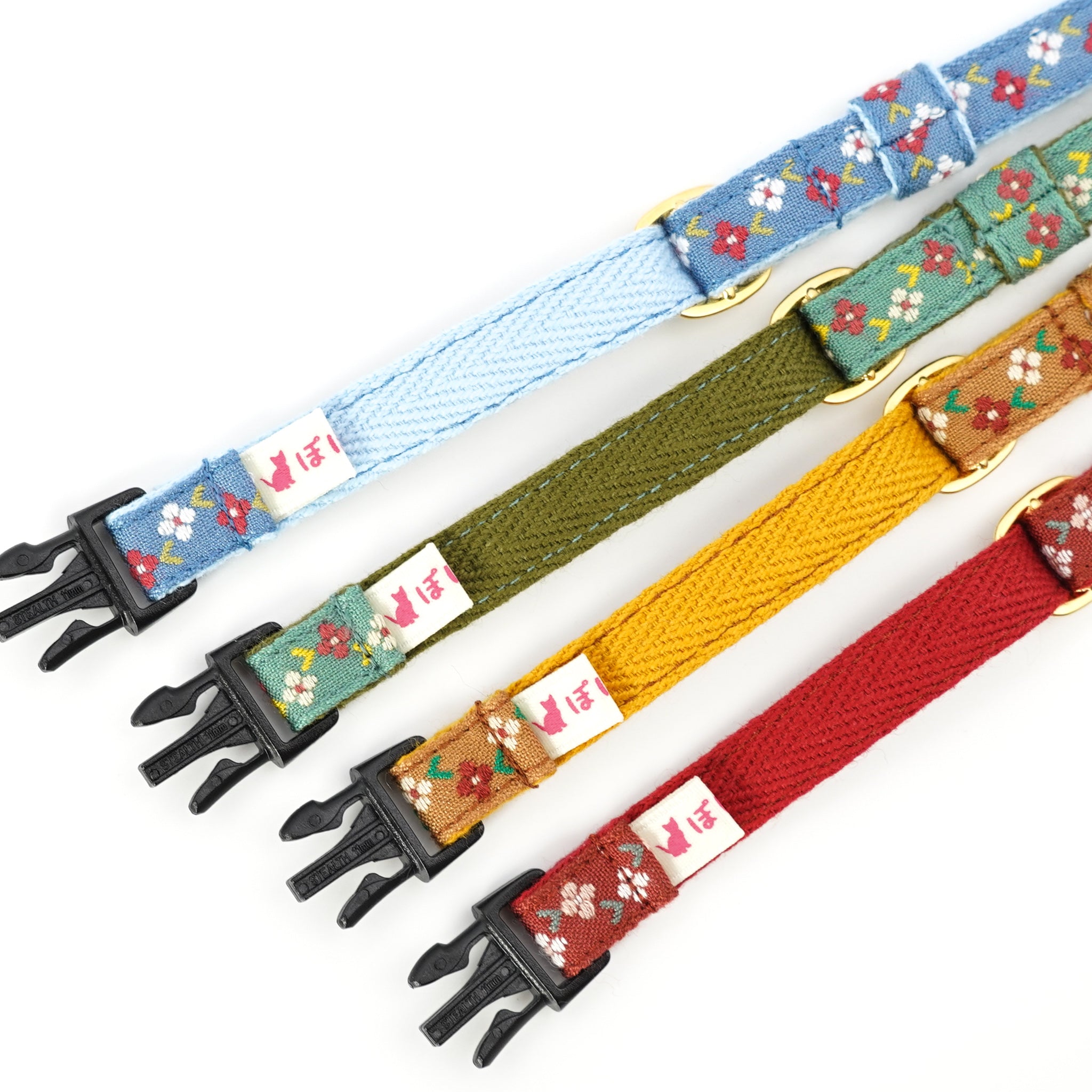 チロル猫首輪 フルーロン ライトイエロー｜ぽぽねこ公式オンラインショップ