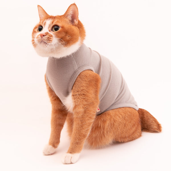 【訳あり】猫に優しい猫服　キャットウォーム　無地（ノースリーブ）